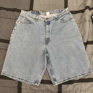 Vintage Levi's 560 Jean Shorts Mens 38 Loose Fit blue Denim Orange Tab 1990s